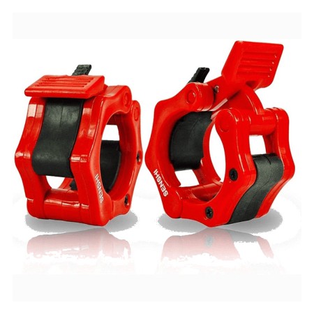 1 Pair Barbell Clamps Olympic Weight Bar Plate Locks Collar Clips Quick Release for Workout Weightlifting Fitness Training
