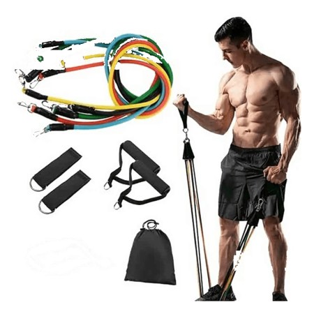 11 Pcs Resistance Bands Set,Portable Exercise Resistance Band Set