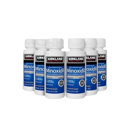 Kirkland Minoxidil 5% Topical Solution Extra Strength Hair Regrowth Treatment for Men (6x60ml)