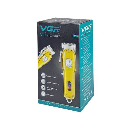 VGR V- 652 Digital Display Professional Cordless Hair Clipper Trimmer for Men