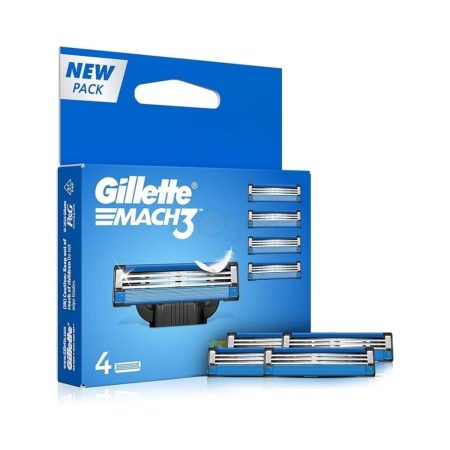 Gillette Mach 3 Razor Blades Refill 4Pcs
