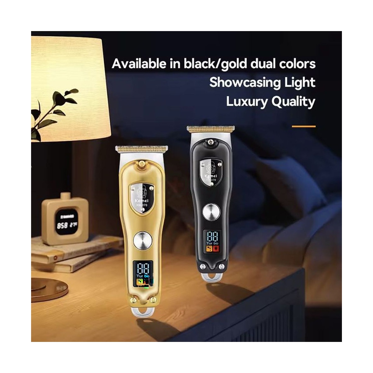Kemei KM-078 Professional Electric Hair Clipper with Digital Display