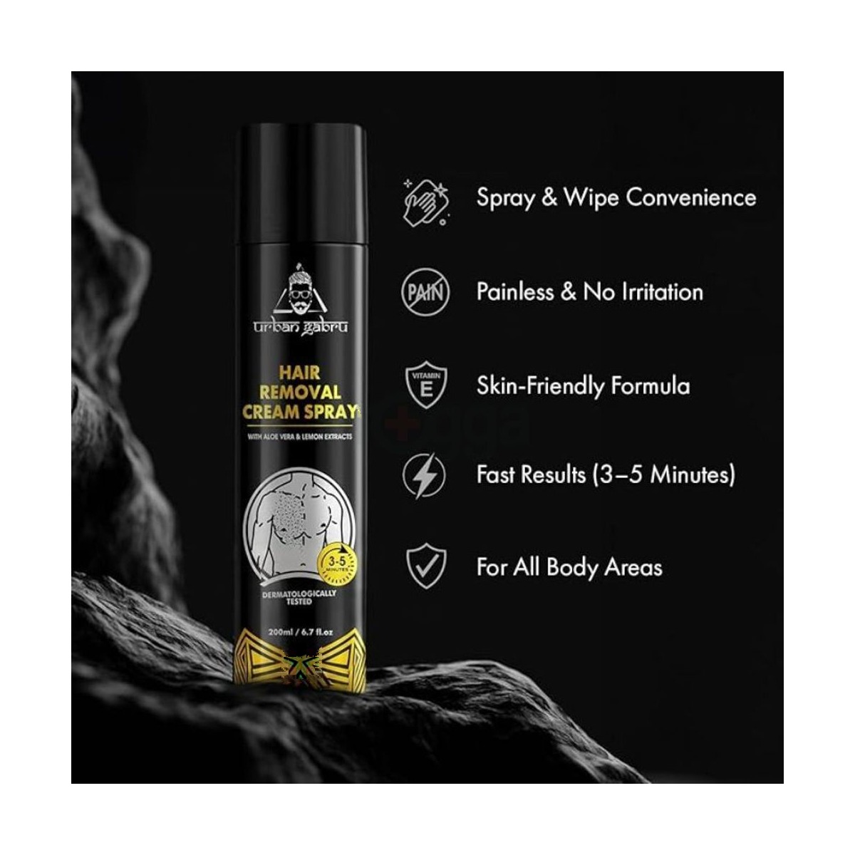 Urban Gabru Hair Removal Cream Spray 3-5 min 200ml