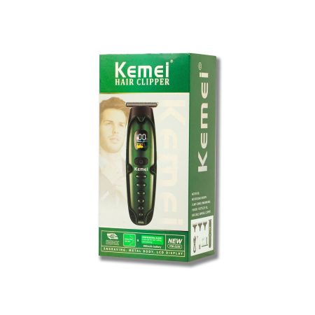 Kemei KM-2259 Rechargeable LCD Screen Professional Hair Trimmer for Men
