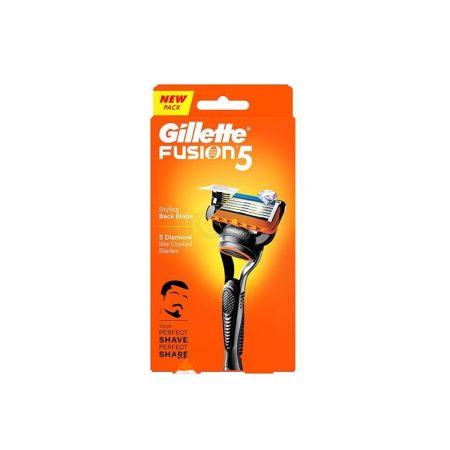 Gillette Fusion 5 Razor with Styling Black Blade & 5 Diamond Like Coated Blades