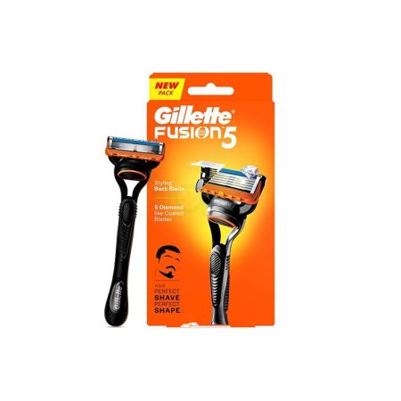 Gillette Fusion 5 Razor with Styling Black Blade & 5 Diamond Like Coated Blades
