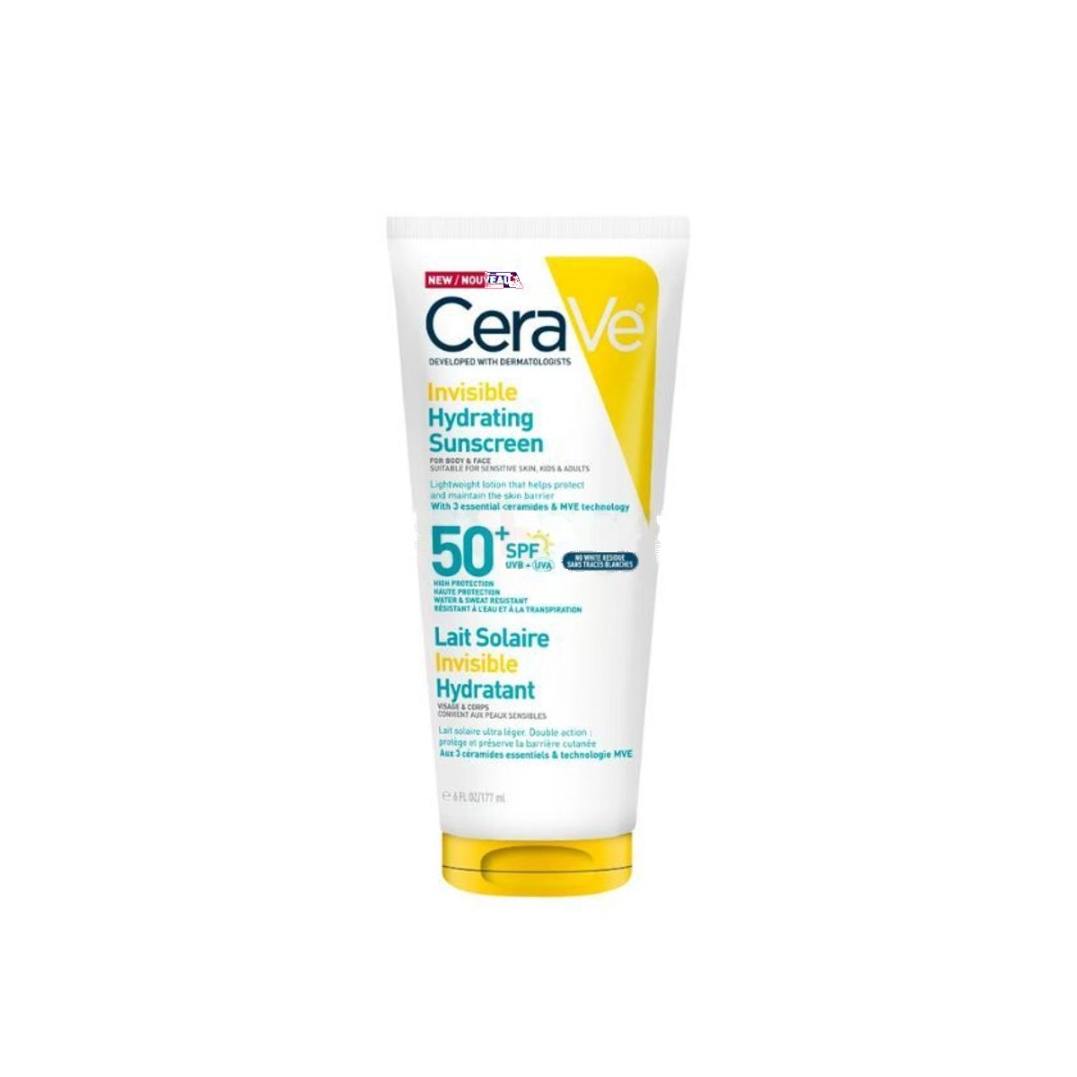 CeraVe Invisible Hydrating Sunscreen SPF 50+ for Body, Face, & All Skin Types 177ml