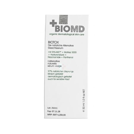 BIOMD Organic Dermatological Skin Care 97% Natural Alternative Face Serum 30ml