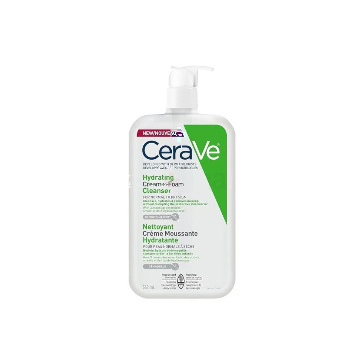 Cerave Hydrating Cream to Foam Cleanser for Normal to Dry Skin 562ml (Made in USA)
