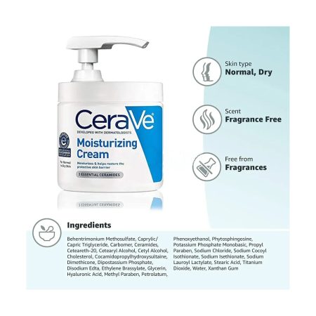 Cerave Moisturising Cream for Normal to Dry Skin - 453g (Pump)