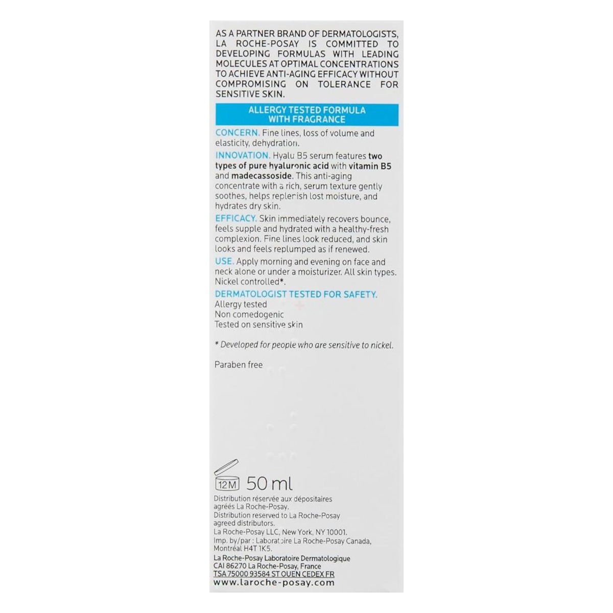 La Roche Posay Hyalu B5 Serum with Pure Hyaluronic Acid, Vitamin B5 & Madecassoside