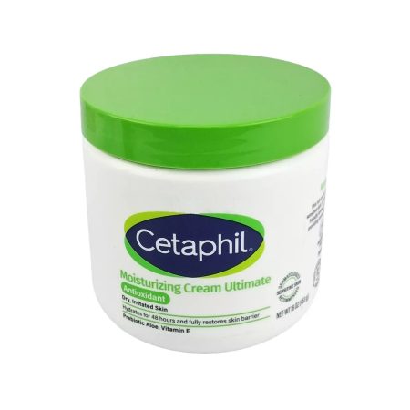 Cetaphil Moisturizing Cream Ultimate Antioxidant 453g – For Dry & Irritated Skin with Prebiotic Aloe & Vitamin E