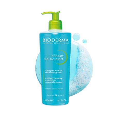 Bioderma Sébium Gel Moussant Purifying Cleansing Foaming Gel for Combination & Oily Skin 500ml