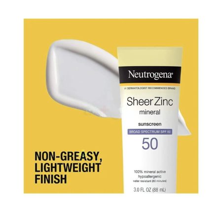 Neutrogena Sheer Zinc SPF 50 Mineral Sunscreen 88ml