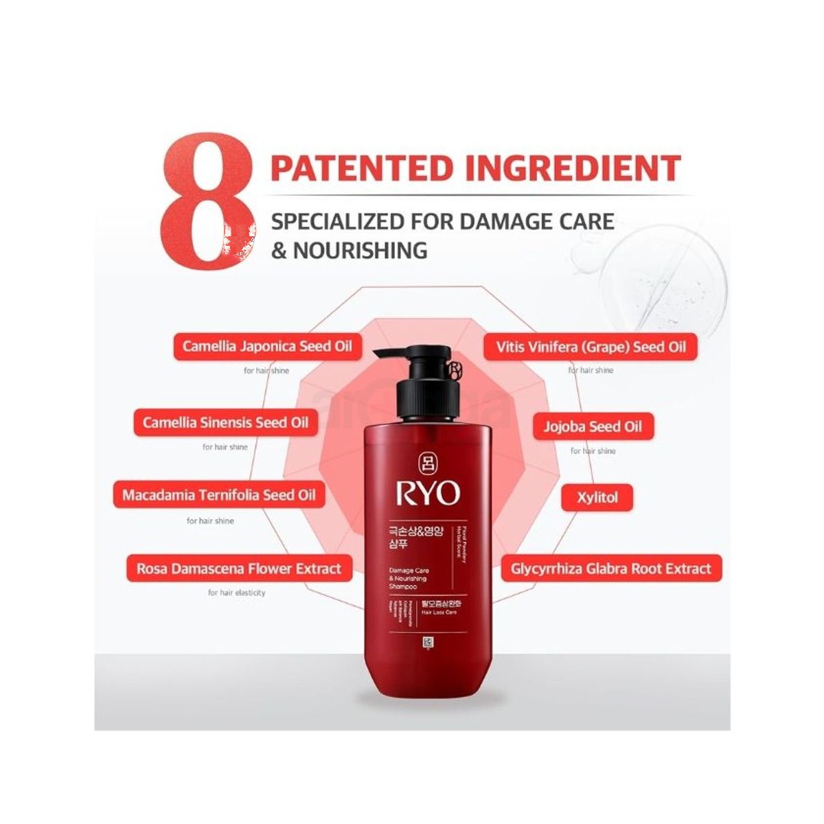 Ryo Damage Care & Nourishing Shampoo 480ml