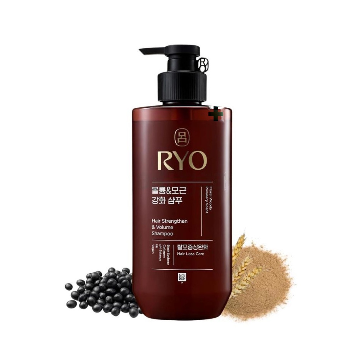 Ryo Hair Strengthen & Volume Shampoo – Triple Collagen & Black Soybean for Hair Loss Care (480ml)