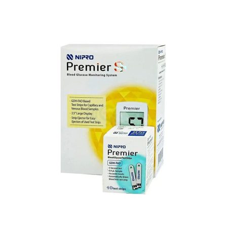 Nipro Premier S Glucometer with Nipro Premier 10's Test Strips