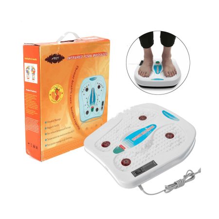 ABS Infrared Foam Vibration and Heating Foot Massager - 220V - White