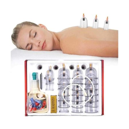 Chinese Health Care Medical Vacuum Body Cupping Therapy Set – 32 Pieces with Suction Pump