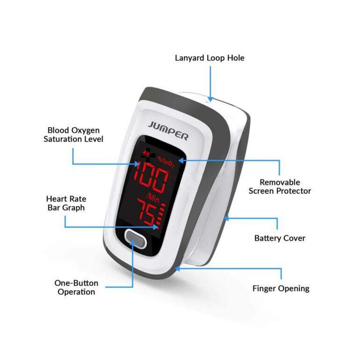 Fingertip Pulse Oximeter Jumper JPD-500E (LED Version)