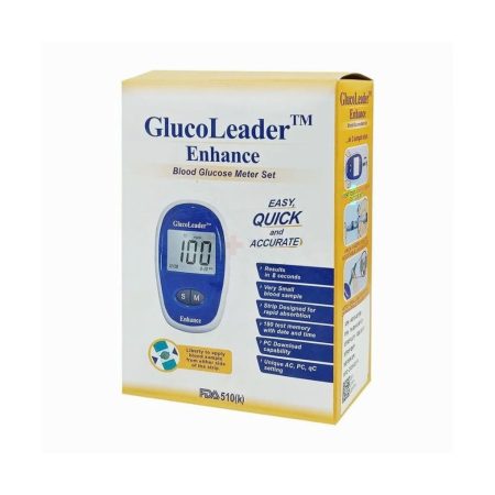 GlucoLeader Enhance Blood Glucose Meter Set (Blue)