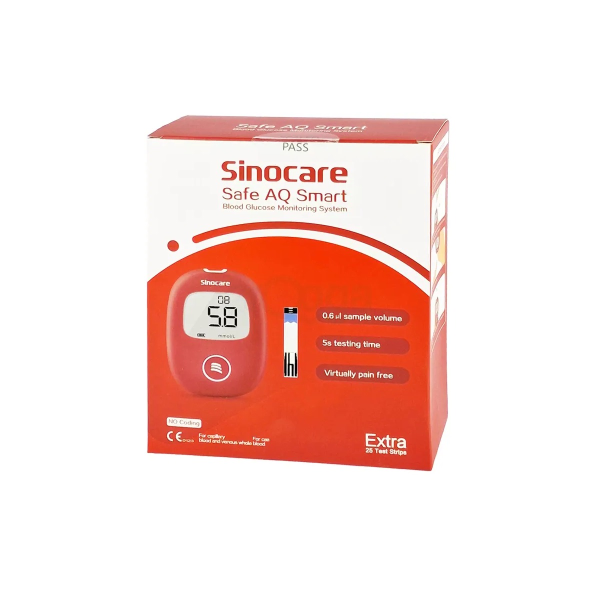 Sinocare Safe AQ Blood Glucose Monitor