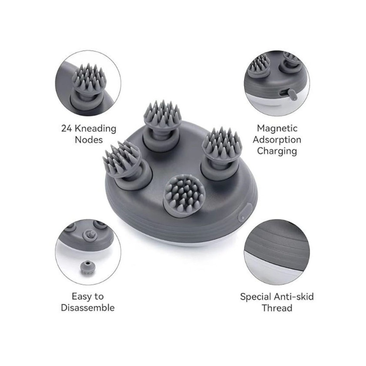 Smart Scalp Electric Massager Tool for Stress Relief, Blood Circulation & Hair Growth