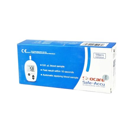 Sinocare Safe-Accu Test Strip 50's Individual