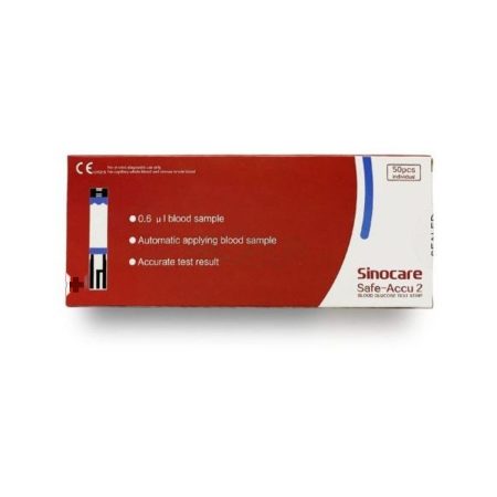 Sinocare Safe Accu 2 Blood Glucose Strip 50's Pack