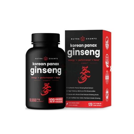 NutraChamps Korean Red Panax Ginseng Supplement 120 Capsules