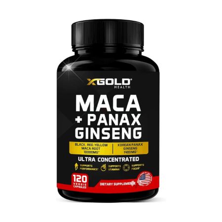 X Gold Health Maca+Panax Ginseng Ultra Concentrated 120 Capsules