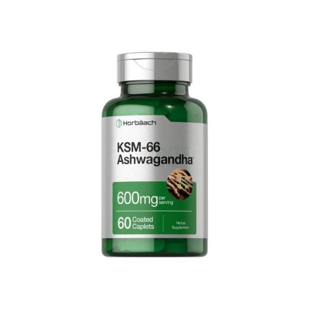 Horbaach KSM-66 Ashwagandha 600mg with L-Theanine 60 Caplets