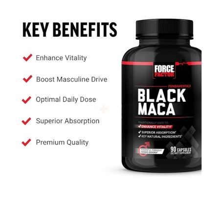Force Factor Black Maca Root  1000mg 90 Capsules