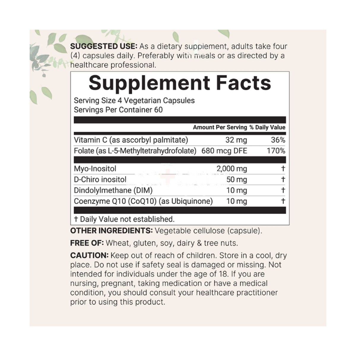 Microingredients Myo-Inositol & D-Chiro Inositol 2,050mg – 240 Veggie Capsules