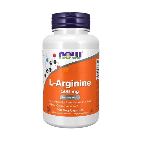NOW L-Arginine Amino Acid 500mg 100 Veg Capsules