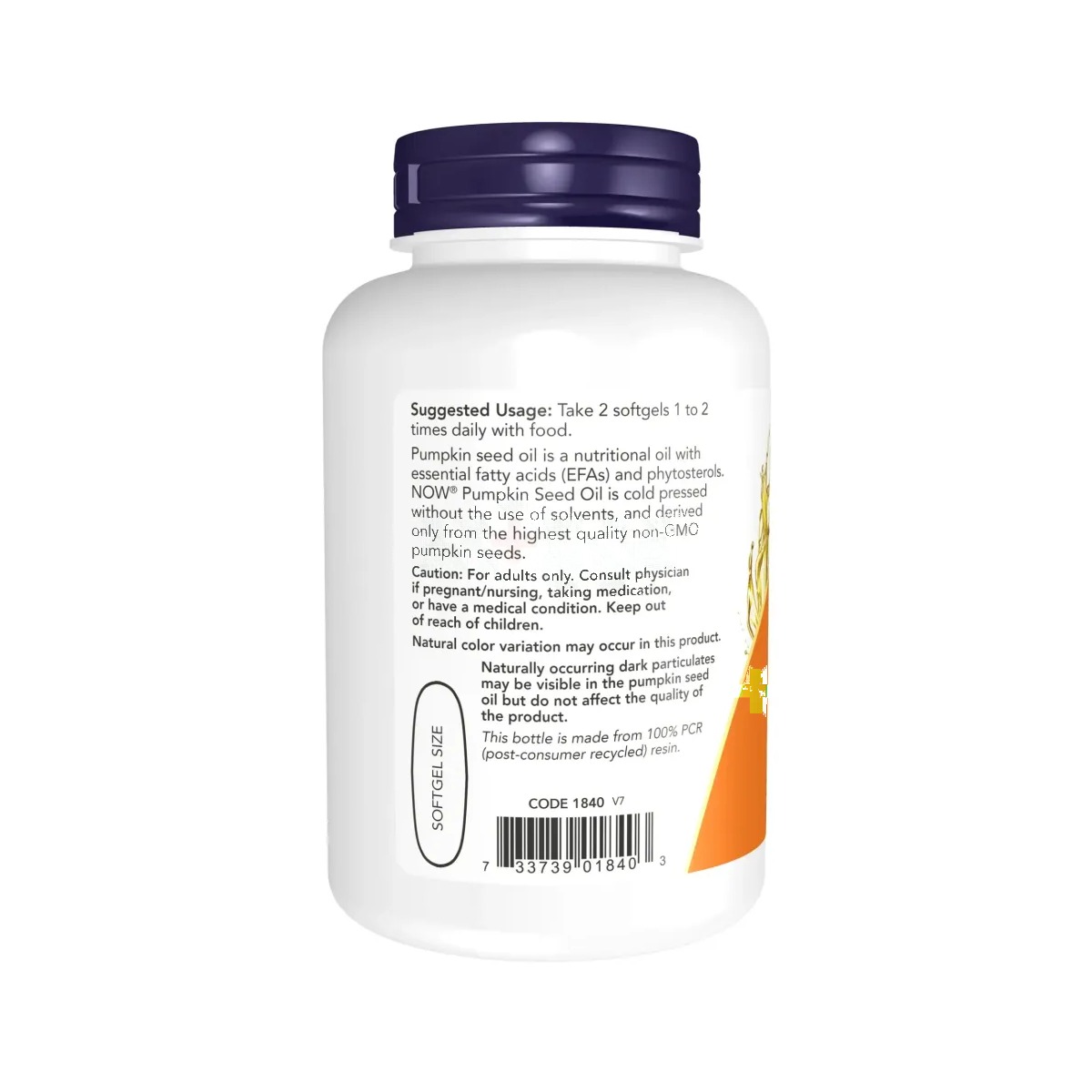 NOW Supplements, Pumpkin Seed Oil 1000 mg with Essential Fatty Acids and Phytosterols, Cold Pressed, 100 Softgels