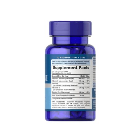 Puritan's Pride Zinc for Acne a Mineral for Immune Sytem Health 100 Tablets