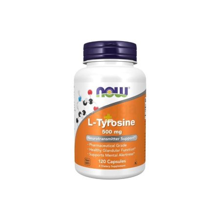 NOW L-Tyrosine 500mg Neurotransmitter Support 120 Capsules