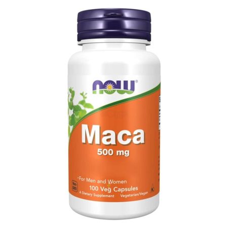 Now Foods Maca, 500mg, Maca Root, Lepidium meyenii, 100 Vegan Capsules, Lab Tested, Soy Free, Vegetarian, Gluten Free, Non GMO