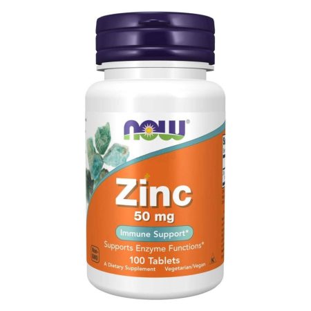 NOW Supplements, Zinc (Zinc Gluconate) 50 mg, Supports Enzyme Functions*, Immune Support*, 100 Tablets
