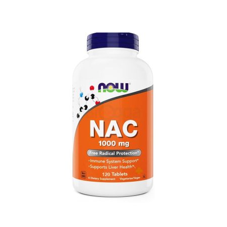 NOW Supplements, NAC (N-Acetyl-Cysteine) 1,000mg Free Radical Protection 120 Tablets