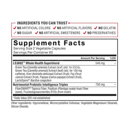 Force Factor ProbioSlim + Prebiotic Fiber Weight Loss Supplement for Women and Men 120 Count