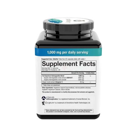 Youtheory Ashwagandha 1000mg 180 Capsules