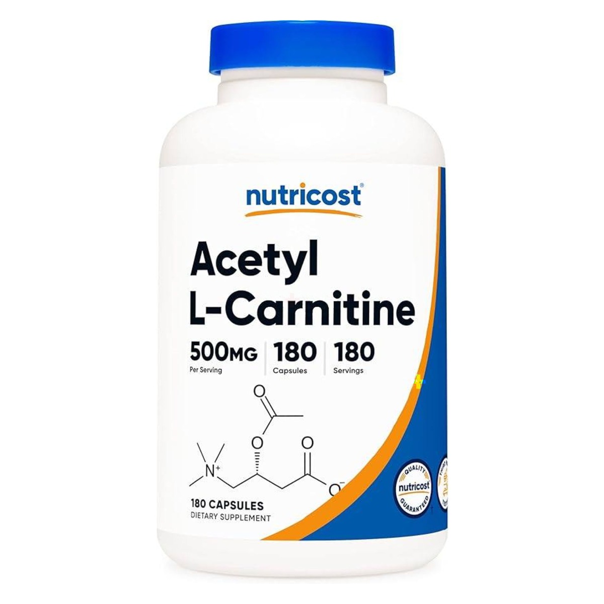 Nutricost Acetyl L-Carnitine 500mg, 180 Capsules - Non-GMO and Gluten Free