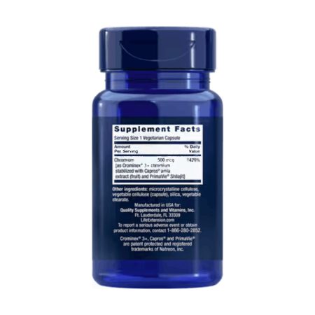 Optimized Chromium with Crominex 3+500 mcg, 60 vegetarian capsules