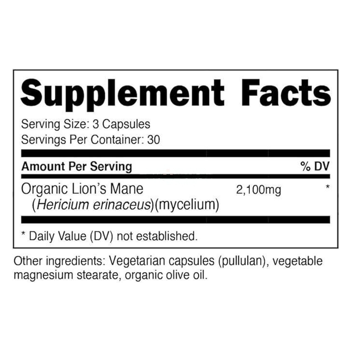Nutricost Lion's Mane Mushroom Capsules 2100mg, 30 Servings , Vegetarian, Gluten Free, 550mg Per Capsule, 90 Capsules