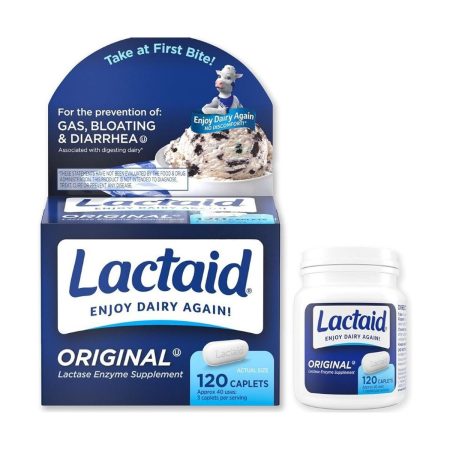 Lactaid Original Lactase Enzyme Supplement - 120 Caplets