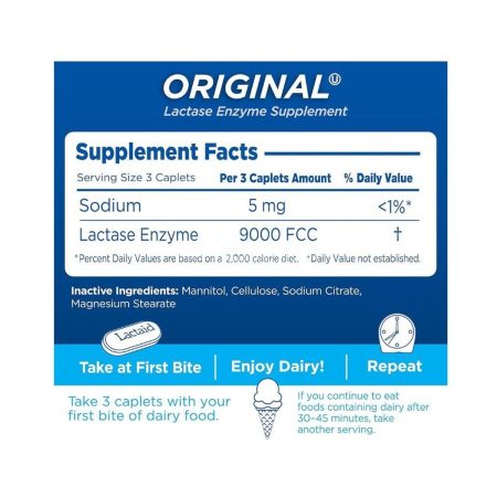 Lactaid Original Lactase Enzyme Supplement - 120 Caplets