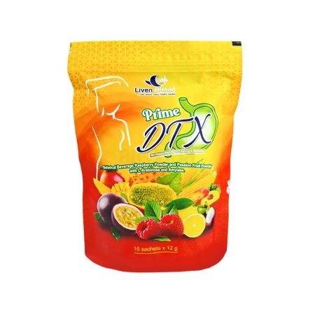 Liven Global Prime DTX Raspberry Passion Cleansing & Slimming Powder 15 Sachets