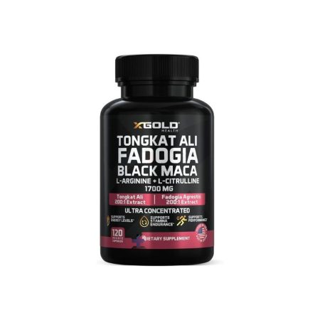 X Gold Tongkat Ali Fadogia Black Maca - 1,700mg - 120 Capsules